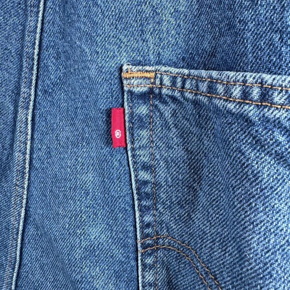 Levi's Blue Jean Shorts Overalls - Picture 4 of 14